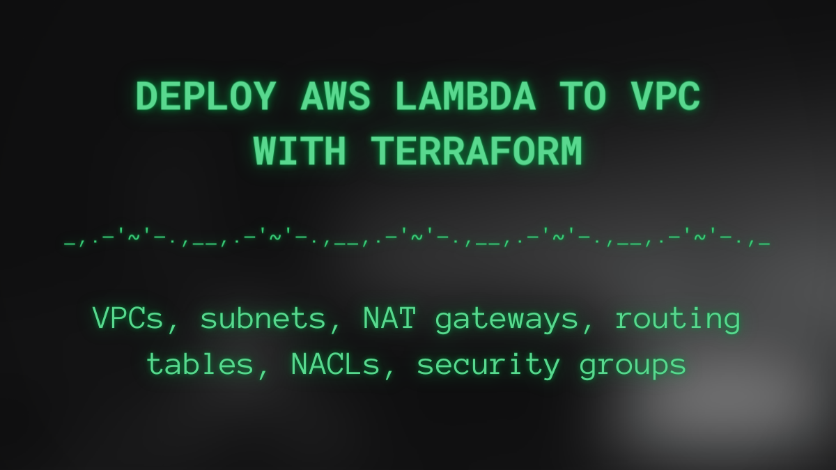 Deploy AWS Lambda to VPC with Terraform